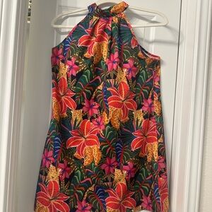 Tropical Floral Halter Dress